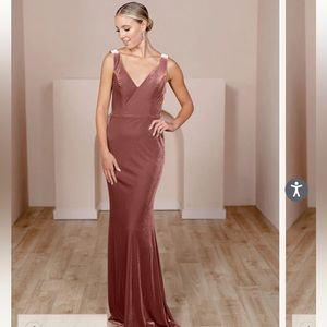 Revelry Velvet Dakota Bridesmaid Dress